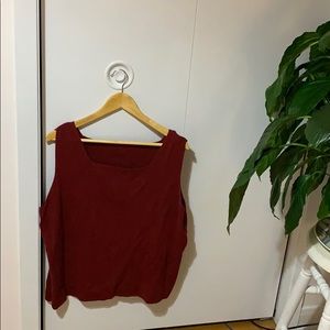 🛑 SOLD Burgundy knit plus sized tank top
